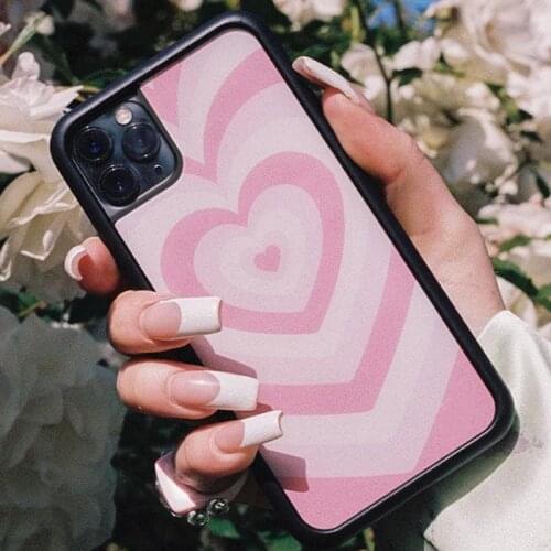 Flower Rose Latte Love PC+TPU Phone Cover Case for iPhone 6 6S 7 8 Plus X Xs XR 11 12 Mini Pro Max Silicone Fundas HYPC001