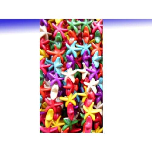 Approx.38pcs/pack 1.3cm*1.3cm Starfish Loose Spacer Blue White Beads Small Seed Beads