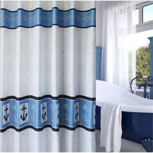 Blue and White Shower Curtains for Bathroom Waterproof Bathroom Curtain with Hooks Elegant Hotel Quality Jinya Home Decor Cheap