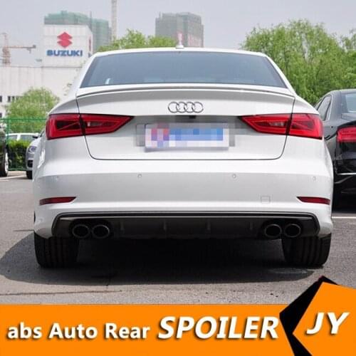 For Audi A4 Spoiler 2014-2018 Audi A4 S4 spoiler High Quality ABS Material Car Rear Wing Primer Color Rear Spoiler