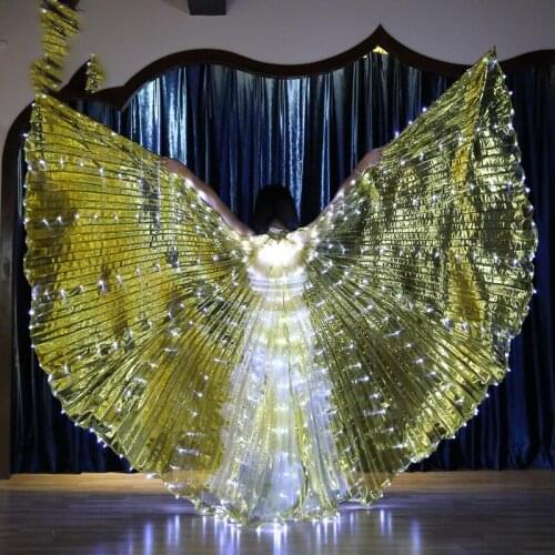 LED dance wings 360 degree big wings dancing props belly dance emitters carnival dance costume #PS005