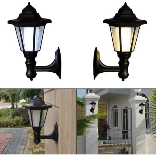 Solar Power LED Light Path Way Wall Landscape Mount Garden Fence Lamp Outdoor