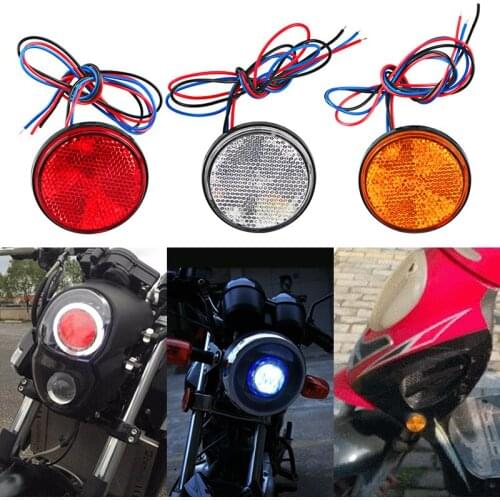 Urbanroad Waterproof 12V Round Car Truck Tail Light Warning Lights Rear Lamps 24 SMD LED Tailights for Trailer Truck Boat