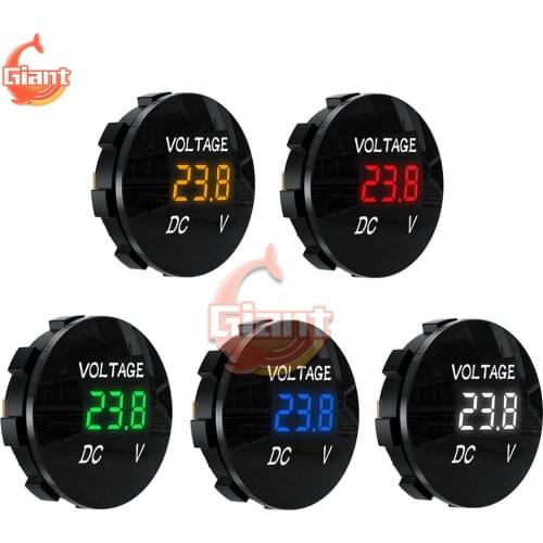 DC12V 3 Digit LED Digital Display Waterproof Voltmeter 5-48V Volt Meter Tester Monitor Voltage Detector for Car Motorcycle