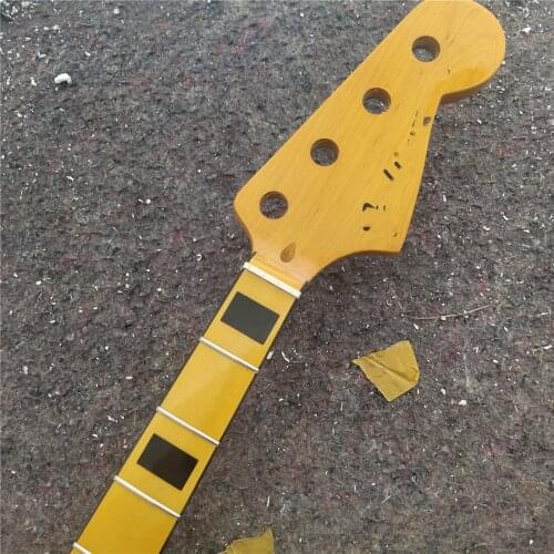 Canada Maple 20 Fret JB Bass Guitar Neck replacement 4 string Maple fingerboard inlay gloss