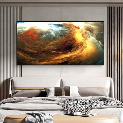 High Quality Large Size Wall Art Prints Poster Cloud Abstract Colorful Landscape Photo Canvas For Living Room Decorative Picture
