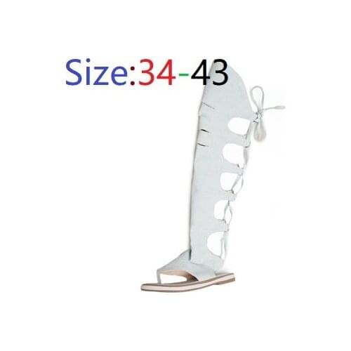 2021 New women summer flat sandals casual Roman sandals gladiator fashion knee high women summer boots beach sandals for women