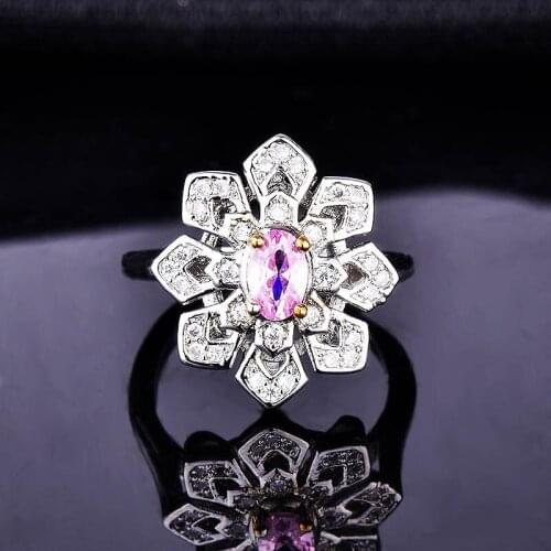 Luxury Jewelry Flower Adjustable Rings Inlay Crystal Zircon Fashion Creative Finger Ring For Women Wedding Anniversary Gifts
