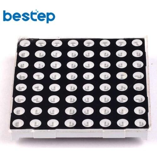 1PCS 5mm Lattice 8 * 8 LED Dot Matrix Digital Tube Module 5 mm Red Highlighted Red 60 * 60 mm Common Anode