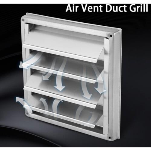 100mm Stainless Steel Wall Air Vent Square Tumble Dryer Extractor Fan Outlet