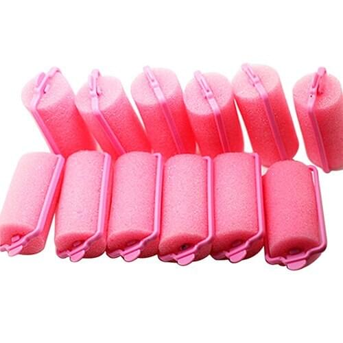 Hot 6Pcs Fashion Magic Sponge Foam Hair Curlers Curling Styling Rollers Twist Tool 66NF BH1L