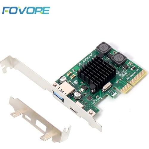 PCIe to USB 3.1 Type C Adapter USB 3 3.0 USB3 hub Type A to PCI-e PCI express Converter Controller Expansion Card For Desktop