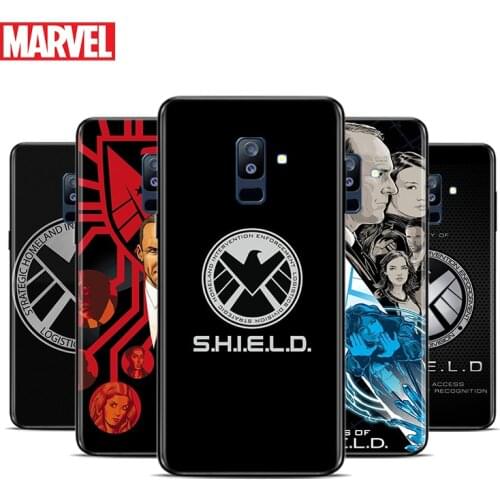 Marvel SHIELD For Samsung Galaxy A9 A8 Star A8S A7 A6 A6S A5 A3 Plus 2018 2017 2016 A750 Black Phone Case
