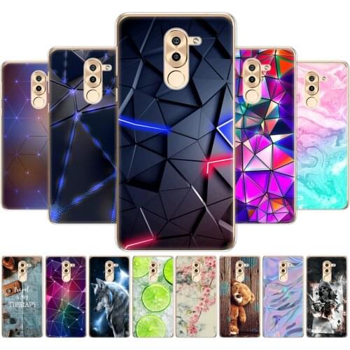 Cover phone case for huawei honor 6X soft tpu silicon back cover 360 full protective printing transparent clear coque