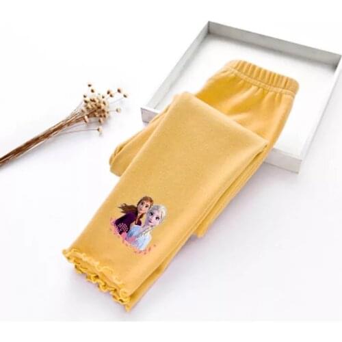 Disney Frozen Princess Baby Girls Leggings Autumn New Children Trousers Cartoon Print Kids Pants For 2-10 Years