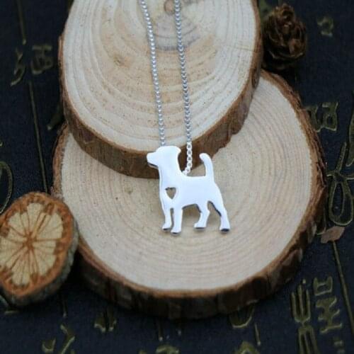 Jack Russell terrier pet lover necklace dog pendant alloy jewelry golden colors plated