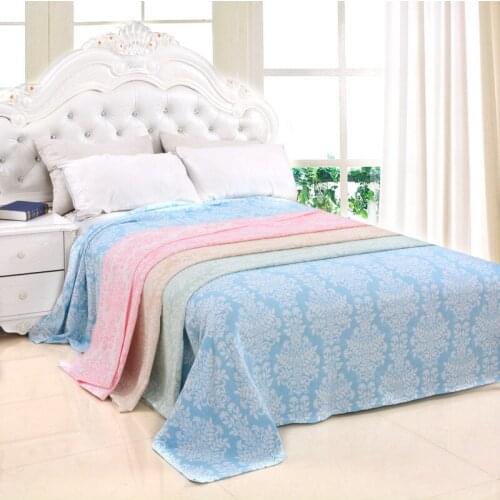 Cotton towel blanket mattress summer bed sheets green bed plaid sofa blanket 150 * 200cm, 180 * 220cm