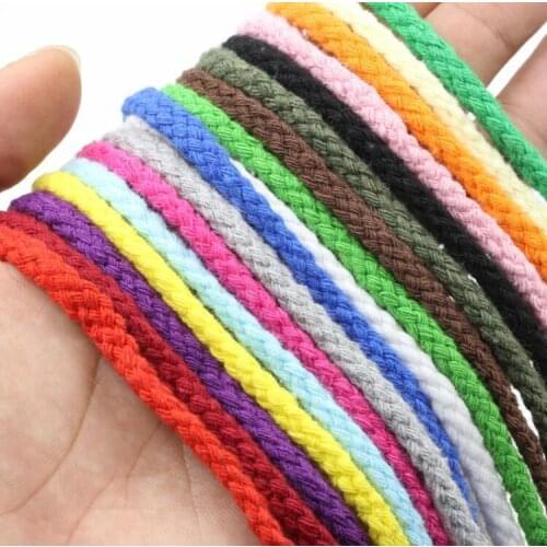 30meters 5mm Cotton Cord Eco-Friendly Twisted Rope High Tenacity Thread DIY Textile Craft Woven String Home Decoration Touw