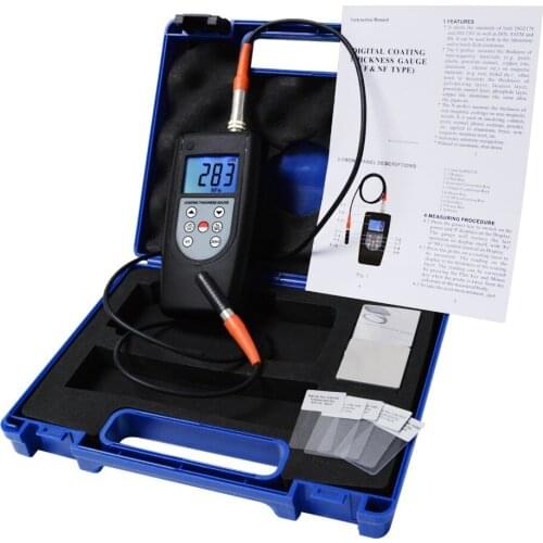Coating Thickness Meter Gauge F & NF 0~2000um 0~80mil Magnetic Induction Eddy Current Substrate Auto Detection