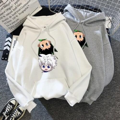 Killua-GON FREECSS Hunter x Hunter Hoodies Hooded Top Women Sweatshirt Long-sleeved Anime Autumn Casual Hooded Streetwear