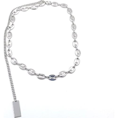 LONDANY Fashionable Pig Nose Chain Pendant Short Necklace