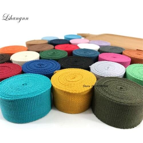 Lshangnn 5 Meter 38mm Polyester/Cotton Ribbon Canvas Webbing/Strap Tape For Bag Strapping Belt Making Sewing DIY Craft For Home