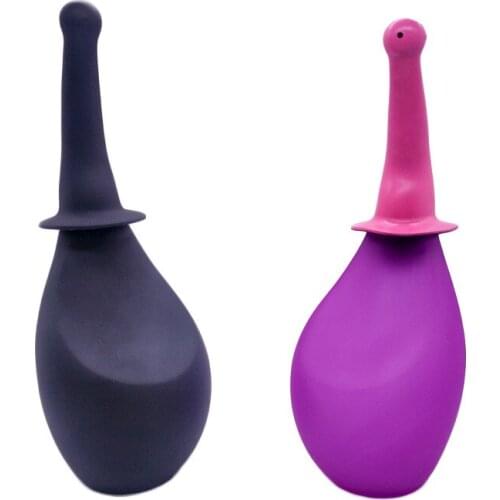New Anal/Vaginal Cleaner Big capacity Anti-suckback Enema Cleaning Tools Silicone Manual press Anal Clean Sex Toys For Men Women