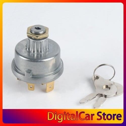 Ignition Switch Ignition Lock Starter With 2 Keys Universal For 12V 24V Car Tractor Trailer Agricultural Plant Vehicles