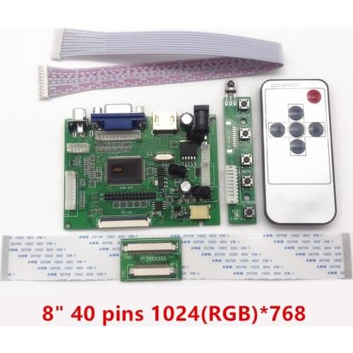 Yqwsyxl LCD TTL LVDS Controller Driver Board HDMI VGA 2AV 50PIN AT070TN90 92 94 Support