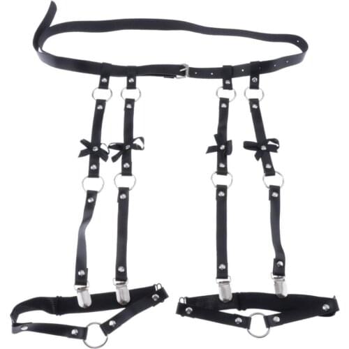 Best Selling Womens Sexy suspenders Elastic Goth Adjustable Leg Garter Belt Leg Decoration Harness Pantie Lingerie Steampunk