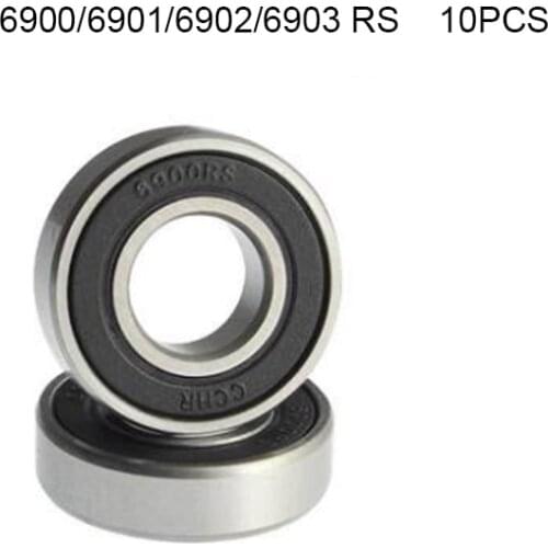 10Pcs 6000 6001 6900 6901 6902 6903 2RS Deep Groove Ball Bearing Bearing Steel free shipping