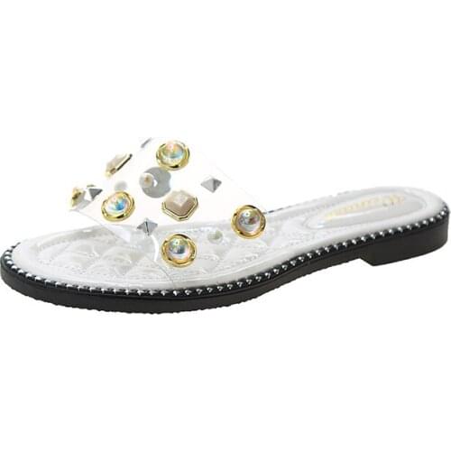 Women Casual Slippers 2021 Summer Girls Flower Flats Slides Lady Nop-slip Jelly Sandals Female Fashion Comfy Flip Flop Mules