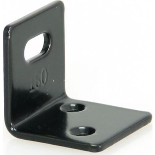 Spray-paint Black Angle Iron Corner Brackets Reinforcing Connector L Shape Horizontal Hole 2.0x25x25x24 Corner 20pcs