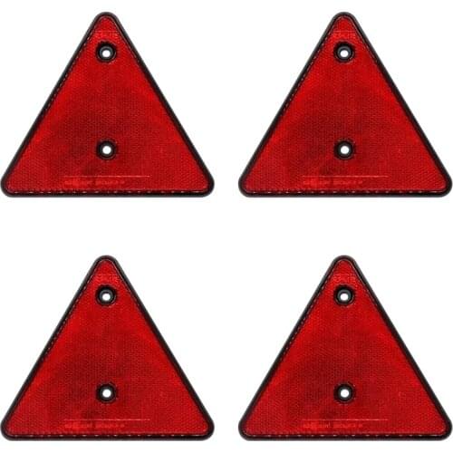 4 Pcs Reflective Car Stickers, Triangular Reflector Stickers Stop Warning Sign