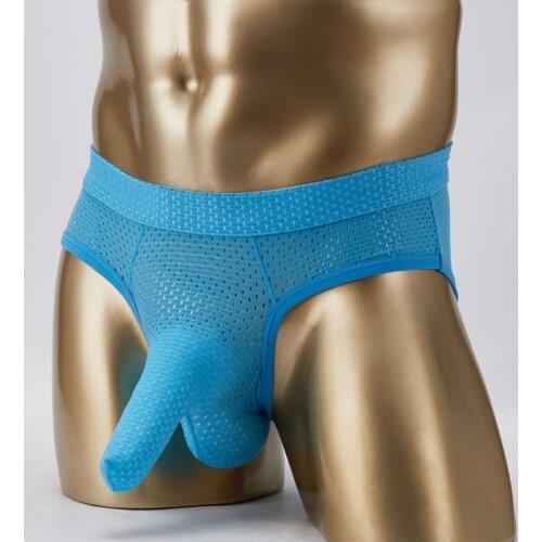 Mens Sexy Sheath Underwear Mens Mesh Long Pouch Penis Elephant Briefs Funny Soft Panties Male Underpants Gay Men Brief