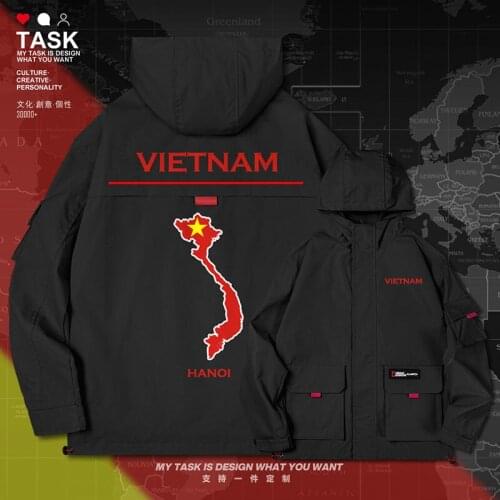 VietNam VietNamese VNM men jacket hooded map nation flag for men printed clothing mens streetwear long sleeve autumn clothes