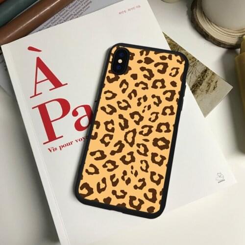 Vintage Patterned Plush Leopard Phone Case For iPhone 5 SE XS XR 6 6S Plus Black Soft Phone Cover For iPhone 8 7 Plus MAX
