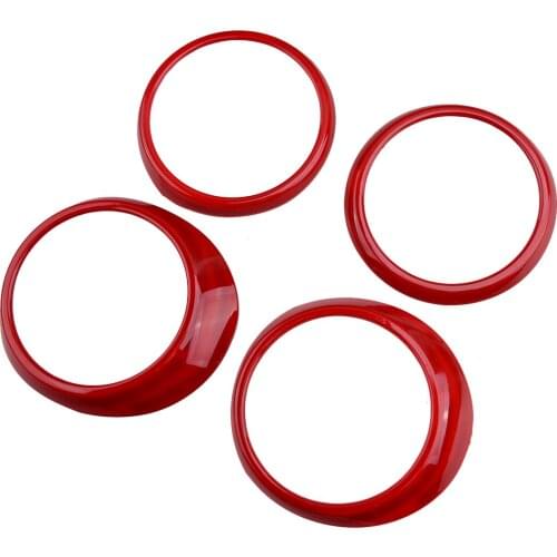 Interior Air Conditioning Vent Cover Decor Trim Dashboard Air Outlet Ring Fit For Toyota Tacoma 2016 2017 2018 2019 2020 Red LHD