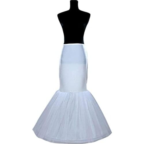 Sensual Looking Fancy Clingy Womens Underskirt Trumpet Mermaid Wedding Petticoat Slips for Bridal