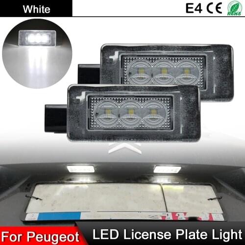 1 Pair For Peugeot 207 2007-UP 208 2012-2016 308 2015-UP 2008 2015-UP For Citroen C5 2008-UP LED Number License Plate Light