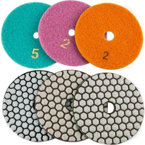 80mm/100mm Dry Polishing Pads Granite and Marble or Honeycomb Diamond Flexible Grinding Discs
