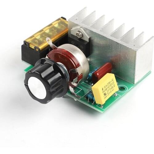 4000W 0-220V AC SCR Electric Voltage Regulator Motor Speed Controller Dimmers Dimming Speed with Temperature Insurance