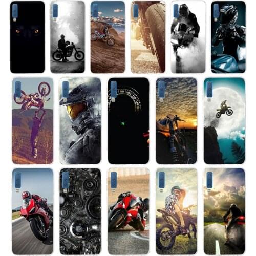 101AA Handsome motorcycle gift Soft Silicone Tpu Cover phone Case for Samsung Galaxy A6 Plus 2018 A7 2018 A9 star Lite Case