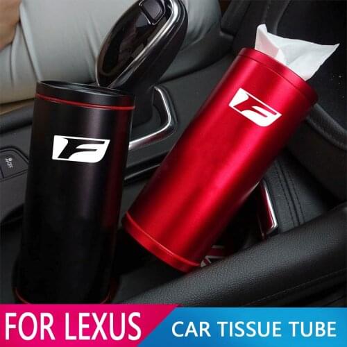 Auto Tissue Boxes Car Cup Holder Cylinder Tissue Box FOR LEXUS IS F sport GS ES LS LX GX RX SC CT200H LM LC NX UX RC accessories