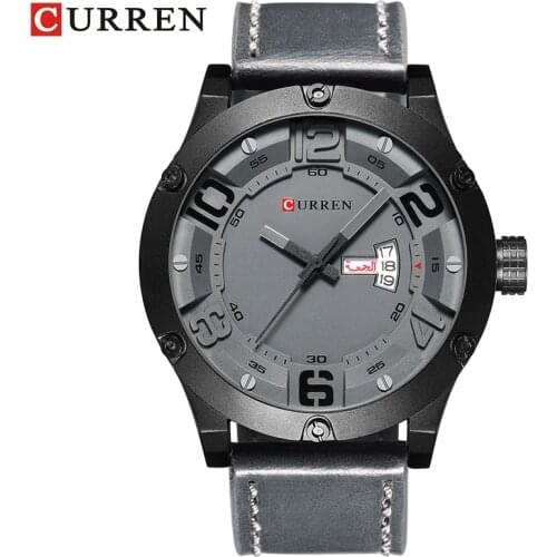 Curren Fashion Casual Quartz Watch Men Top Brand Luxury Leather Strap Analog Sports Military Wrist Watch Relogio Masculino