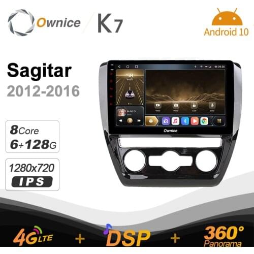 IPS DSP K7 6G+128G Car Radio for VW Sagitar 2012-2016 android 10.0 BT 5.0 support Interior Atmosphere Lamp 360 4G LTE 1280*720