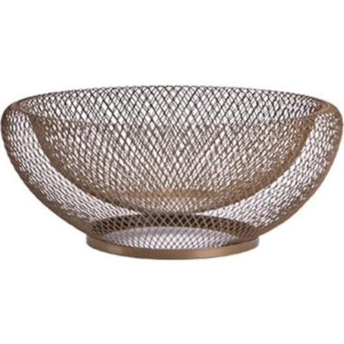 Wrought Iron Fruit Basket Double Layer Nordic Style Dried Fruit Candy Storage Plate Innovative Food Tray Desktop Decoration