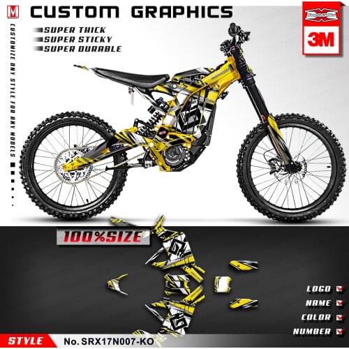 KUNGFU GRAPHICS Waterproof Stickers Motorcycle Decals for Sur-Ron Light Bee X/S Electric Bike (Style no. SRX17N007-KO)