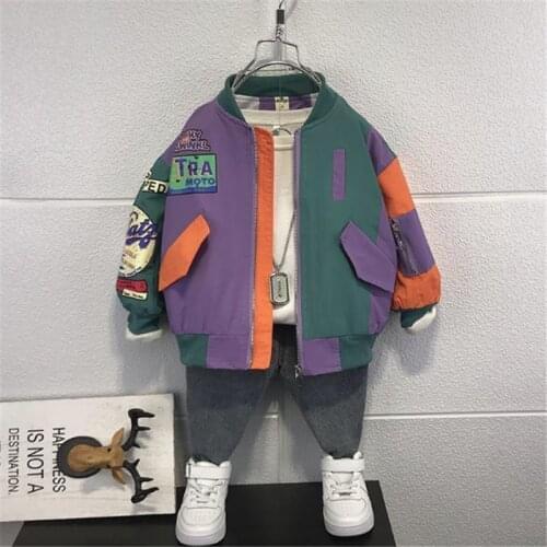 Boys Outerwear Spring Autumn 2021 Children Casual Coat For Baby 2 To 8 Years Kids Fashion Sports Jackets Clothes Toddler Outfits