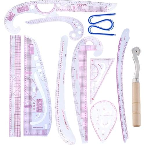 11PCS Sewing Tailor French Curve Rulers Drawing Line Measure Clothing Patchwork DIY Crafts Curve Measure Ruler